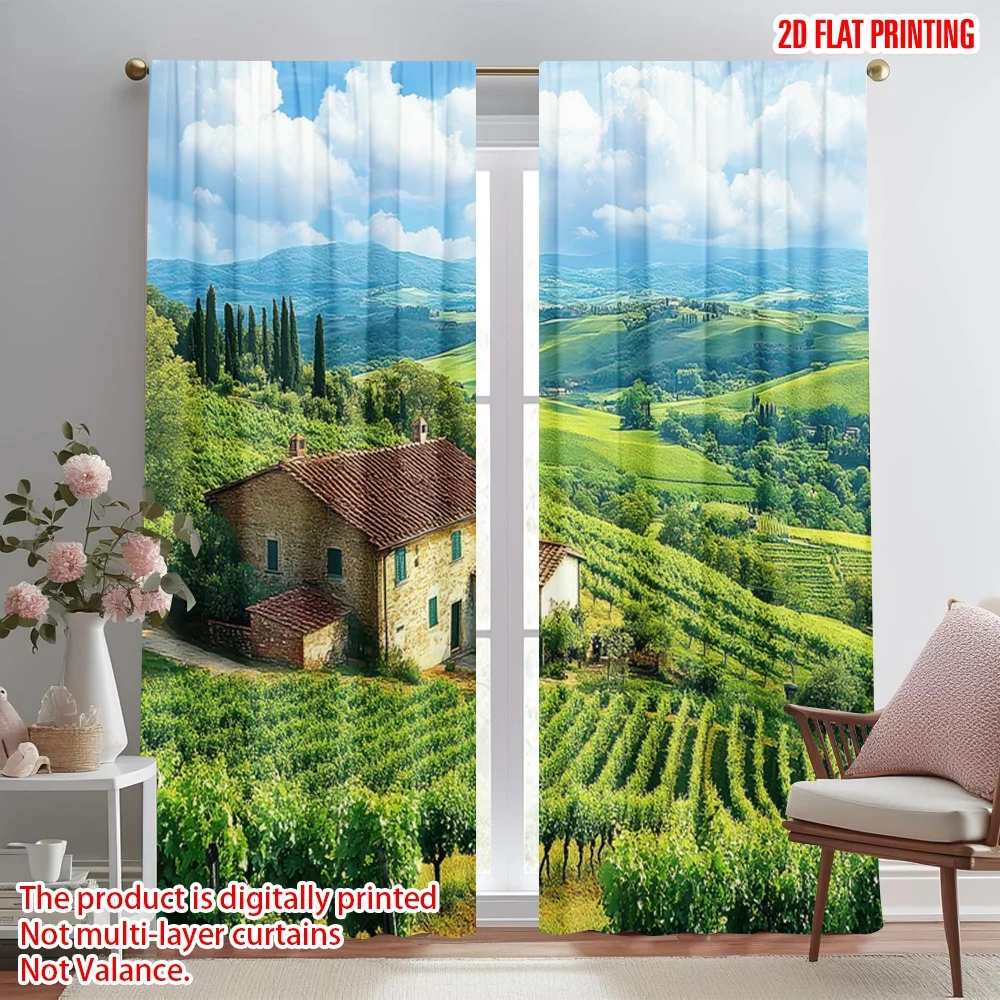 2D flat printing 2pcs Window Treatment Curtains Countryside Vineyard View Digital Printed Polyester Drapes Seasonal Party &
2D flat printing 2pcs Window Treatment Curtains Countryside Vineyard View Digital Printed Polyester Drapes Seasonal Party &