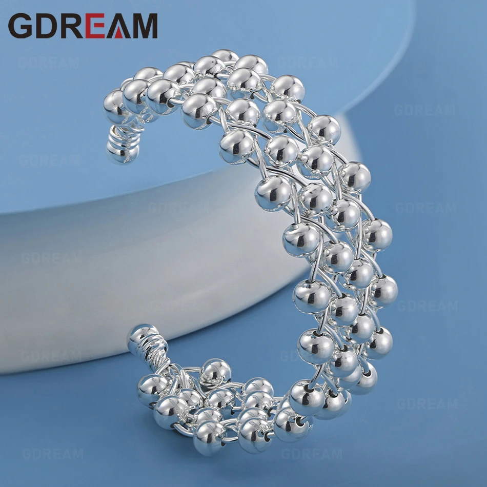 GDREAM 925 Sterling Silver Grape Bead Woven Mesh Bangle - A Fresh And Elegant Design For Women'S Engagement Jewelry
GDREAM 925 Sterling Silver Grape Bead Woven Mesh Bangle - A Fresh And Elegant Design For Women'S Engagement Jewelry