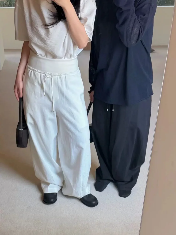MoI Cotton Linen Drawstring Casual Pants Brand Spring Summer New Style High Waist Loose Fit Color Women's Wear
MoI Cotton Linen Drawstring Casual Pants Brand Spring Summer New Style High Waist Loose Fit Color Women's Wear