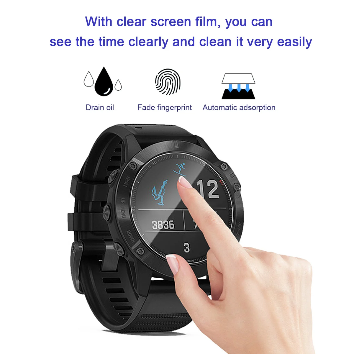 6Pcs Round Watch Tempered Glass Screen Protector High Clarity Scratch Resistant Protective Film for Fenix6x Easy
6Pcs Round Watch Tempered Glass Screen Protector High Clarity Scratch Resistant Protective Film for Fenix6x Easy