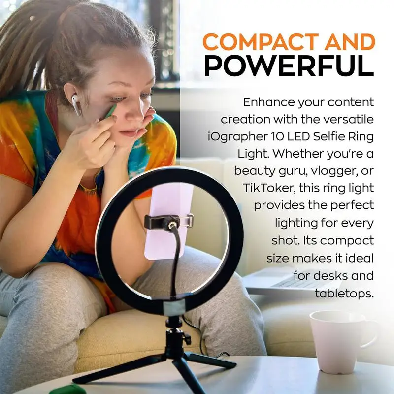 Ring Light With Tripod Light With Phone Holder10 Inch Adjustable Portable Ringlight Kit Bright And Stable LED Lights For Makeup
Ring Light With Tripod Light With Phone Holder10 Inch Adjustable Portable Ringlight Kit Bright And Stable LED Lights For Makeup