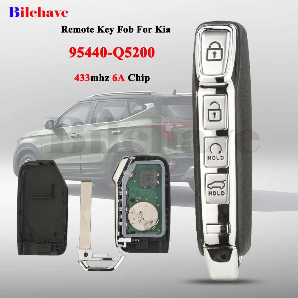 jingyuqin 433mhz 6A Chip 4 Buttons 95440-Q5200 Keyless-Go Smart Remote Key Fob For Kia Seltos 2019-2023 Auto Control Key Fob
jingyuqin 433mhz 6A Chip 4 Buttons 95440-Q5200 Keyless-Go Smart Remote Key Fob For Kia Seltos 2019-2023 Auto Control Key Fob