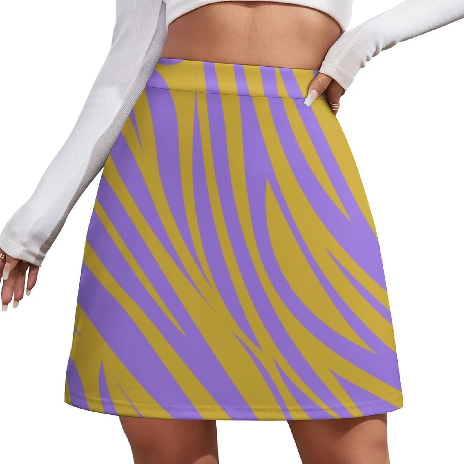 Gold and Purple Tiger Stripe Print Mini Skirt Woman clothing sexy skirt Womens dresses fashion
Gold and Purple Tiger Stripe Print Mini Skirt Woman clothing sexy skirt Womens dresses fashion
