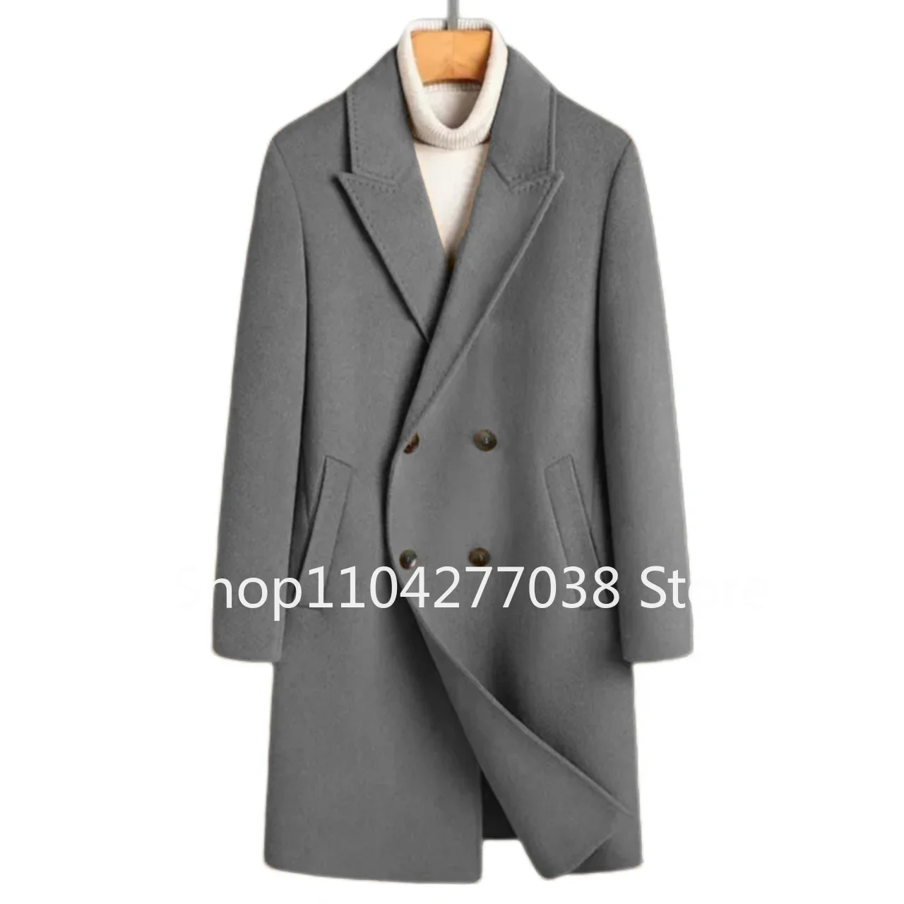 Classic Men's Trench Coat with Elegant Peak Lapel Long Comfortable Blazer for Business Party Banquet Winter Jacket
Classic Men's Trench Coat with Elegant Peak Lapel Long Comfortable Blazer for Business Party Banquet Winter Jacket