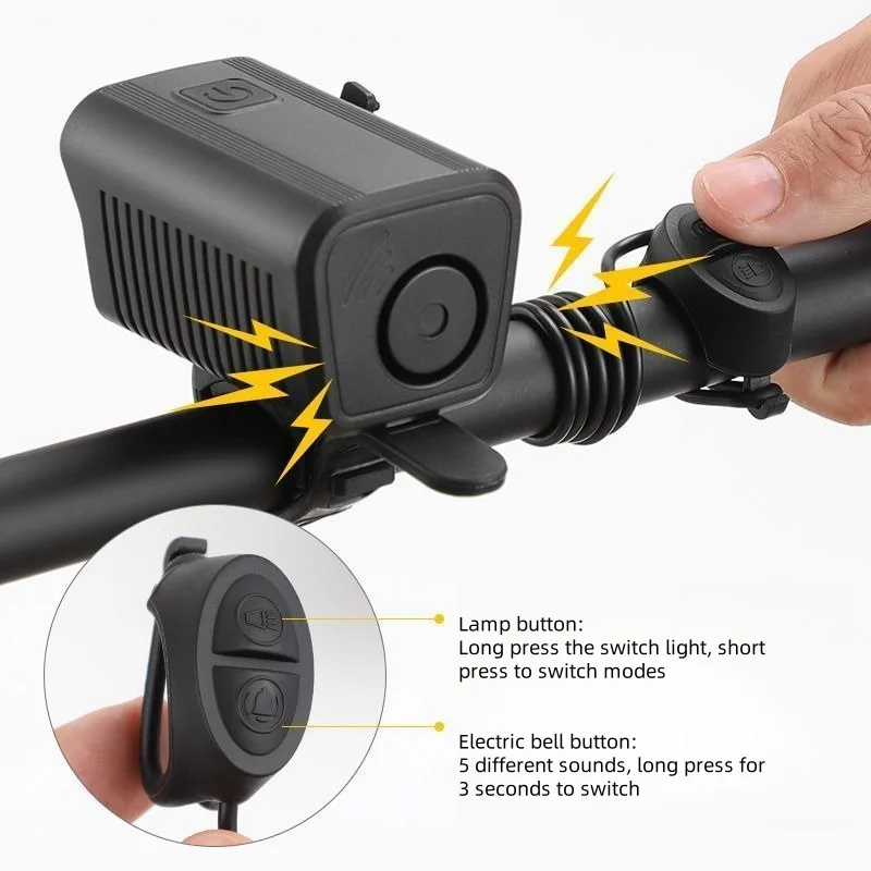 Flashlight Portable LED Bicycle Headlight Horn Charging Strong Light Highway Mountain Bike Night Riding Waterproof Flashlight
Flashlight Portable LED Bicycle Headlight Horn Charging Strong Light Highway Mountain Bike Night Riding Waterproof Flashlight
