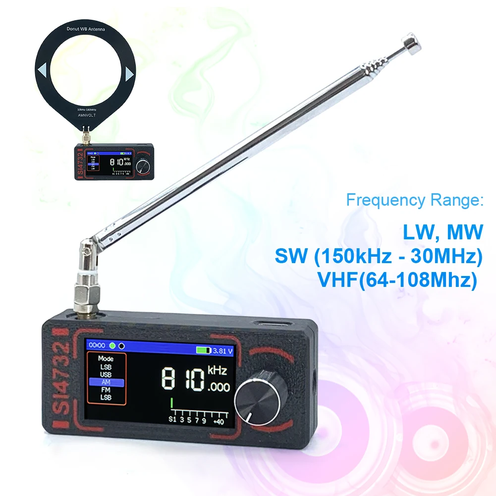 Mini SI4732 DSP Radio Full Band Mini Receiver with Antenna Portable Radio 1.9inch IPS Screen Gifts for Seniors Elderly
Mini SI4732 DSP Radio Full Band Mini Receiver with Antenna Portable Radio 1.9inch IPS Screen Gifts for Seniors Elderly