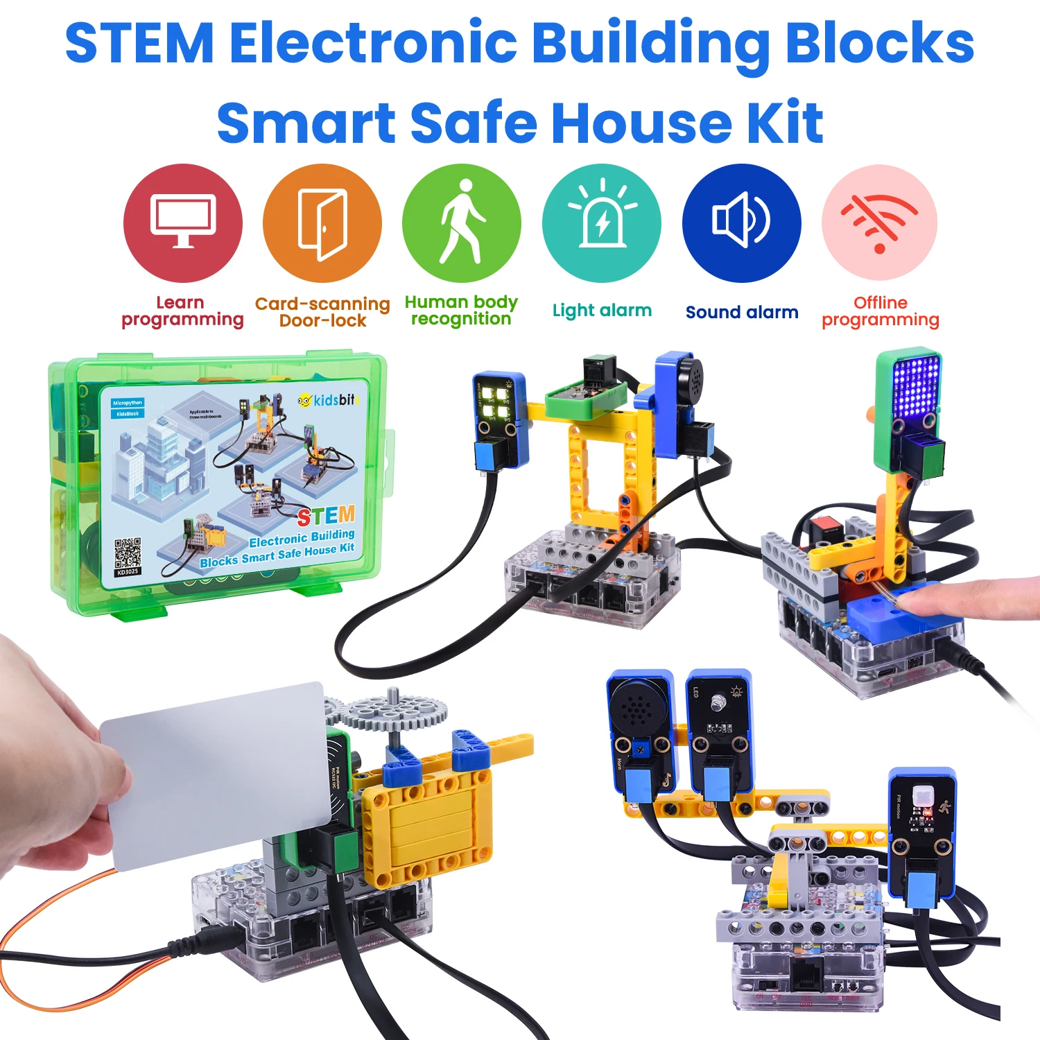 Keyestudio Stem Electronic Building Blocks Smart Safe House Sensor Starter Kit For Arduino Pack Programming Compatible Lego Kit
Keyestudio Stem Electronic Building Blocks Smart Safe House Sensor Starter Kit For Arduino Pack Programming Compatible Lego Kit