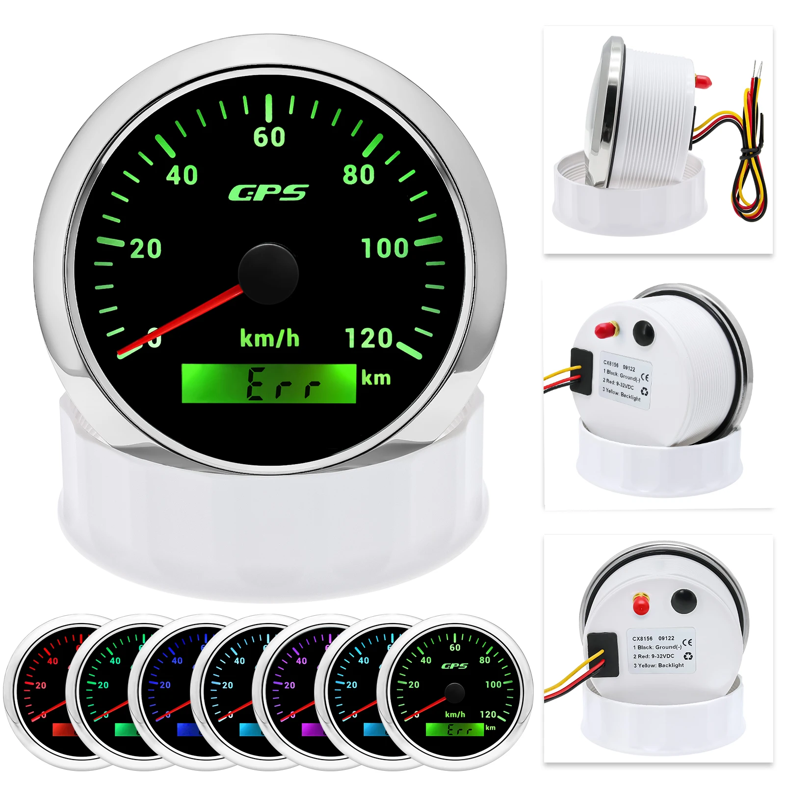 GPS Speedometer 7 Color Backlight Car Truck Speed Gauge Meter Waterproof GPS Speedometer with GPS Antenna 0-120km/h
GPS Speedometer 7 Color Backlight Car Truck Speed Gauge Meter Waterproof GPS Speedometer with GPS Antenna 0-120km/h