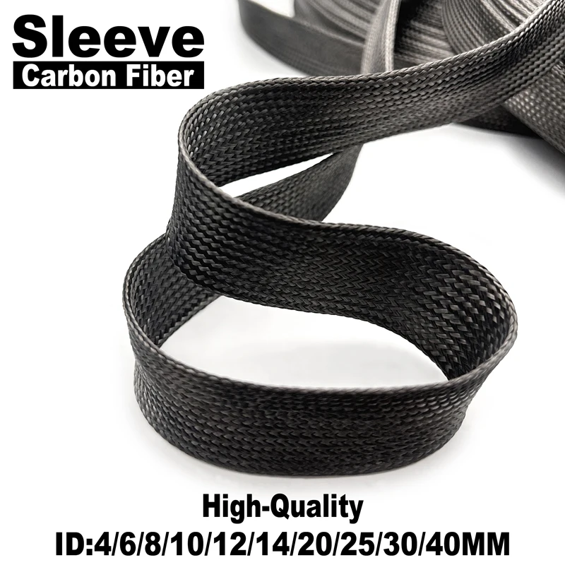 Sleeves 4-40mm High Density Tightly Black Braided Flexible Carbon Fiber Sleeving Shield Wire Cable Tube Sheath Sleeve
Sleeves 4-40mm High Density Tightly Black Braided Flexible Carbon Fiber Sleeving Shield Wire Cable Tube Sheath Sleeve