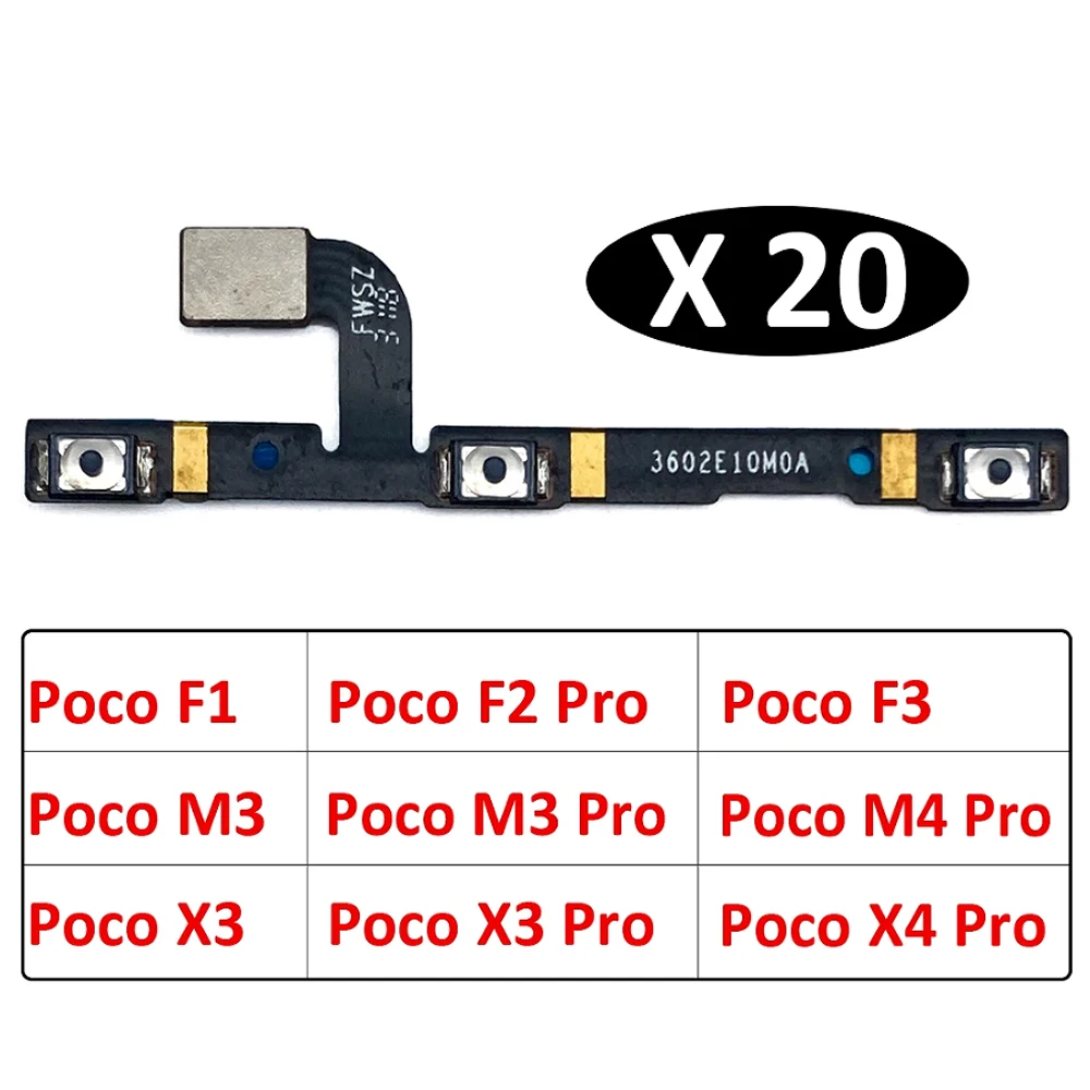 10 шт./лот, новый для Xiaomi Poco F1 F2 F3 X3 GT X3 X4 M3 Pro NFC 4G 5G Уключение и выключение громкости Боковая кнопка Ключ Гибкий кабель
10 шт./лот, новый для Xiaomi Poco F1 F2 F3 X3 GT X3 X4 M3 Pro NFC 4G 5G Уключение и выключение громкости Боковая кнопка Ключ Гибкий кабель