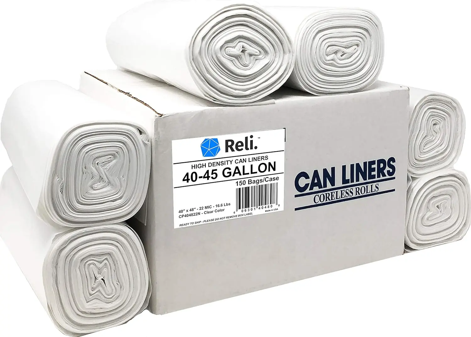 Heavy Duty Clear Trash Bags, 40-45 Gallon, 150 Count Bulk Pack for Home and Office Use
Heavy Duty Clear Trash Bags, 40-45 Gallon, 150 Count Bulk Pack for Home and Office Use