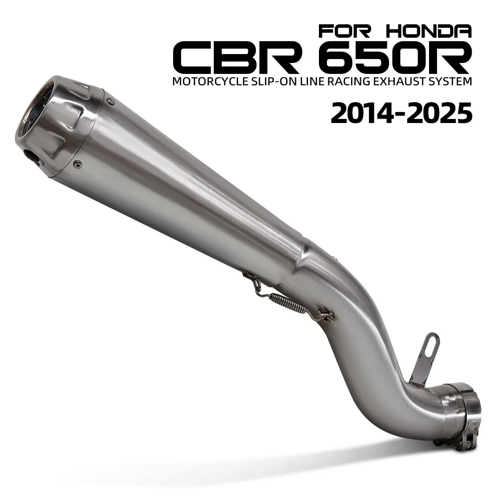 Motorcycle Slip on Line Exhaust ARRO Muffler with DB Killer Middle Link Pipe For Honda CBR650R CB650F CB650R CBR650F 2014-2025
Motorcycle Slip on Line Exhaust ARRO Muffler with DB Killer Middle Link Pipe For Honda CBR650R CB650F CB650R CBR650F 2014-2025