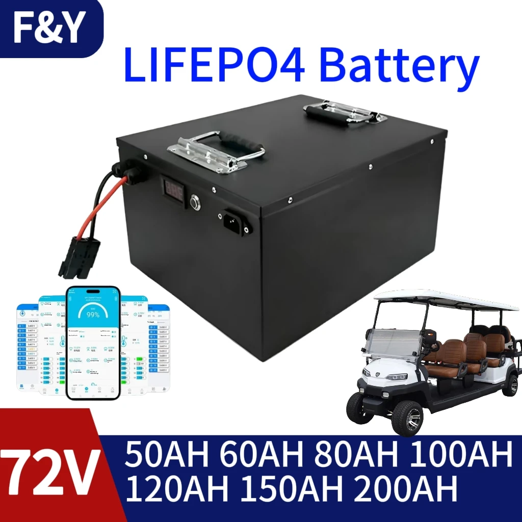 F&Y 72V 50Ah 60AH 80AH 100AH 120AH 150Ah 200AH LifePo4 Lithium Battery, Golf Cart, Electric Vehicle+Charger
F&Y 72V 50Ah 60AH 80AH 100AH 120AH 150Ah 200AH LifePo4 Lithium Battery, Golf Cart, Electric Vehicle+Charger