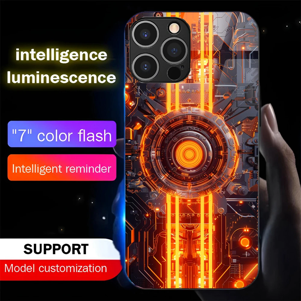 Luxury Future Chip Pattern LED Light Up Phone Case Glowing Back Cover For iPhone 16 E 15 14 13 12 11 Pro Max X XR Plus
Luxury Future Chip Pattern LED Light Up Phone Case Glowing Back Cover For iPhone 16 E 15 14 13 12 11 Pro Max X XR Plus