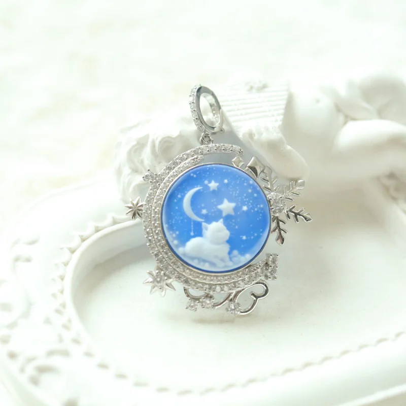 s925Sterling Silver Inlaid German Cameo Cat Pendant with Silver Chain and Gift Box
s925Sterling Silver Inlaid German Cameo Cat Pendant with Silver Chain and Gift Box