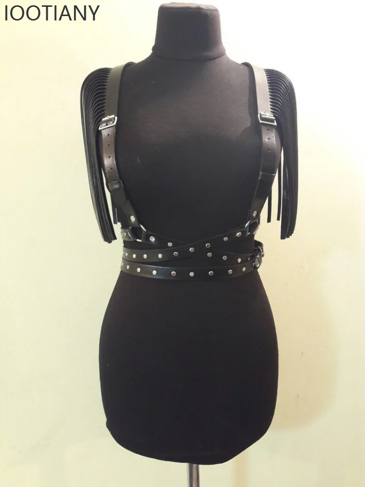 New Fashion Women's Black Belt Harajuku Leather Rivets Tassel Shawl Nightclub Stage Performance Cosplay Clothing Accessories
New Fashion Women's Black Belt Harajuku Leather Rivets Tassel Shawl Nightclub Stage Performance Cosplay Clothing Accessories