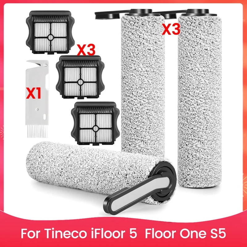 AC39-Roller Brush Replacement For Tineco Ifloor 5, Floor One S5 Cordless Vacuum Cleaner Brush Rollers And Hepa Filters
AC39-Roller Brush Replacement For Tineco Ifloor 5, Floor One S5 Cordless Vacuum Cleaner Brush Rollers And Hepa Filters