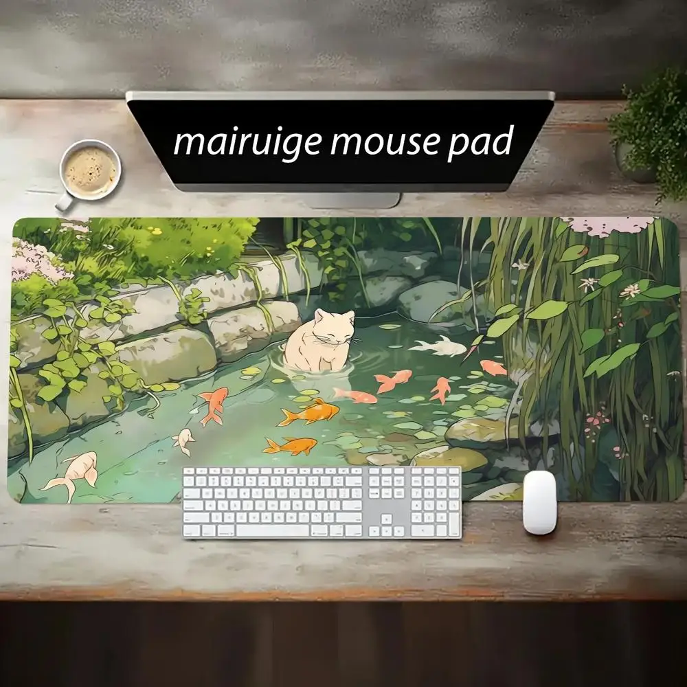 Kawaii Cat and Koi Mouse Pad Large Computer Office Game Table Mat XXL Rubber Anti-slip Gaming Keyboard Mousepad Long Desk Pads
Kawaii Cat and Koi Mouse Pad Large Computer Office Game Table Mat XXL Rubber Anti-slip Gaming Keyboard Mousepad Long Desk Pads