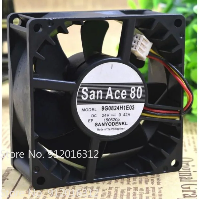 New Fan for Sanyo 9G0824H1E03 8038 24V 0.42A 3-wire Cooling Fan 8cm 80 * 80 * 38MM
New Fan for Sanyo 9G0824H1E03 8038 24V 0.42A 3-wire Cooling Fan 8cm 80 * 80 * 38MM