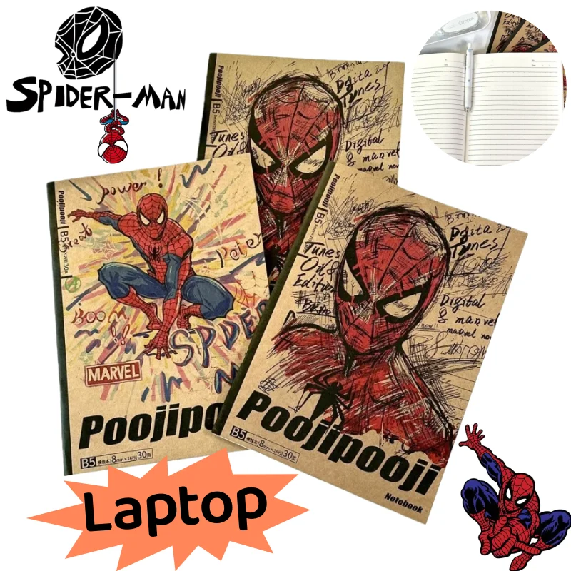 Высококачественный креативный блокнот из крафт-бумаги Marvel Spiderman в стиле аниме, персонализированный простой эстетический блокнот с героями мультфильмов
Высококачественный креативный блокнот из крафт-бумаги Marvel Spiderman в стиле аниме, персонализированный простой эстетический блокнот с героями мультфильмов