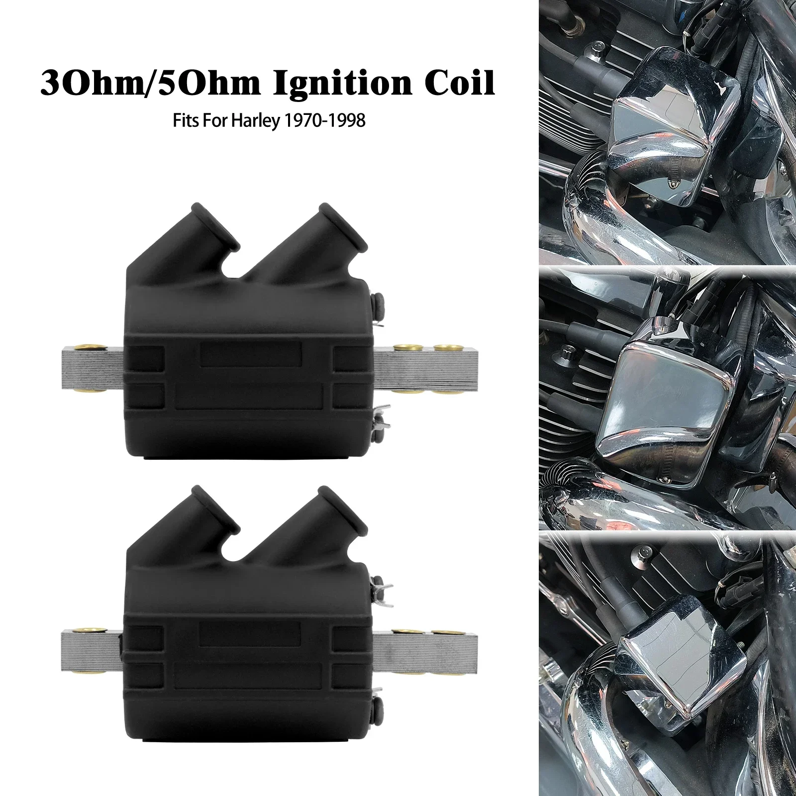 Motorcycle Black 3 Ohm/5 Ohm Ignition Coil Dual Fire Output For Harley Touring FLH Dyna FXD Sportster Softail Big Twin 1970-1998
Motorcycle Black 3 Ohm/5 Ohm Ignition Coil Dual Fire Output For Harley Touring FLH Dyna FXD Sportster Softail Big Twin 1970-1998