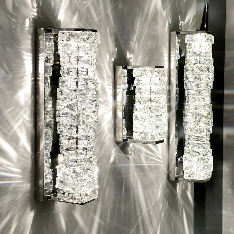 Modern Luxury LED Crystal Wall Lamp Living Room Background Bedroom Bedside Lamp Creative Interior Villa Hotel Bathroom WallLight
Modern Luxury LED Crystal Wall Lamp Living Room Background Bedroom Bedside Lamp Creative Interior Villa Hotel Bathroom WallLight