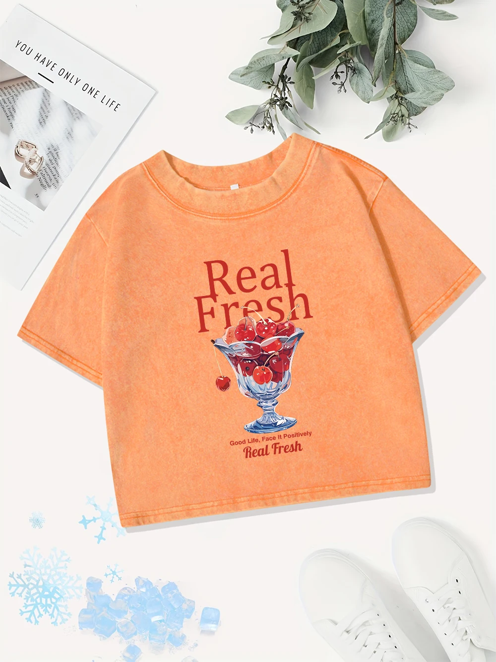 Summer Cotton Crop Tops Womens Real Fresh Cherry Fruit Cupprinting Washed T-Shirts Casual Regular Fit O-Neck Tees Street Clothes
Summer Cotton Crop Tops Womens Real Fresh Cherry Fruit Cupprinting Washed T-Shirts Casual Regular Fit O-Neck Tees Street Clothes