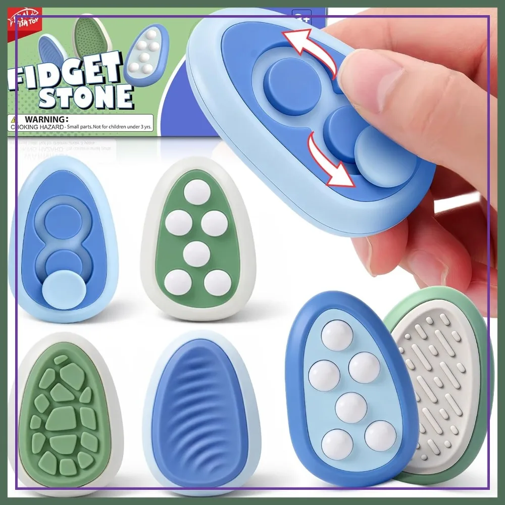 4 Pack Fidget Stone Set - Sensory Stress Relief Desk Toys for Adults Teens with ADHD Autism - Office Focus Tools
4 Pack Fidget Stone Set - Sensory Stress Relief Desk Toys for Adults Teens with ADHD Autism - Office Focus Tools