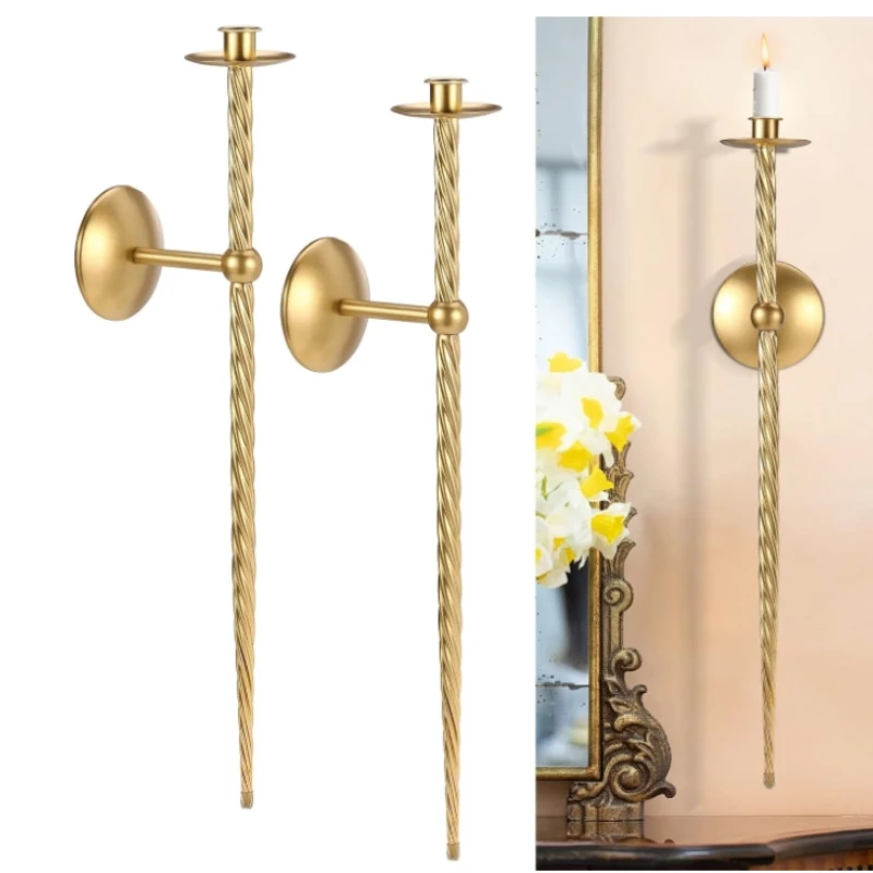 Candle Sconces Long Wall Candle Holder - Set of 2 Retro Candle Holder Decoration for Dining Room, Living Room, Office, Bathroom
Candle Sconces Long Wall Candle Holder - Set of 2 Retro Candle Holder Decoration for Dining Room, Living Room, Office, Bathroom