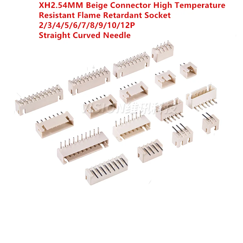 XH2.54MM Yellow Connector Beige High Temperature Resistant Flame Retardant Socket 2P/3P/4/5/6/7/8/9/10Pin Straight Curved Needle
XH2.54MM Yellow Connector Beige High Temperature Resistant Flame Retardant Socket 2P/3P/4/5/6/7/8/9/10Pin Straight Curved Needle