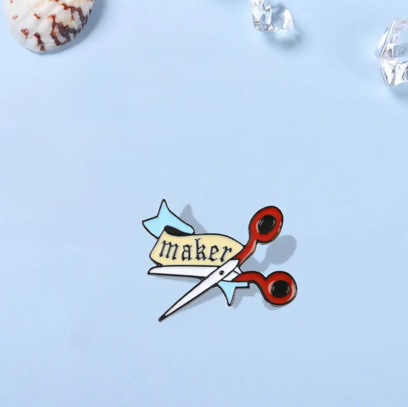 10 PCS / LOT Scissors Enamel Pin Cartoon Banner Maker badge brooch Lapel pin Denim Jeans bag Shirt Collar Handcraft Jewelry
10 PCS / LOT Scissors Enamel Pin Cartoon Banner Maker badge brooch Lapel pin Denim Jeans bag Shirt Collar Handcraft Jewelry