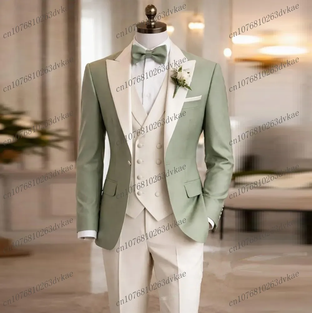 Мужской костюм мятно-зеленого и цвета слоновой кости для свадьбы, вечеринки, торжественных мероприятий, жениха, шафера, выпускного бала, деловых встреч, 3-х предметный комплект: пиджак, жилет, брюки
Мужской костюм мятно-зеленого и цвета слоновой кости для свадьбы, вечеринки, торжественных мероприятий, жениха, шафера, выпускного бала, деловых встреч, 3-х предметный комплект: пиджак, жилет, брюки