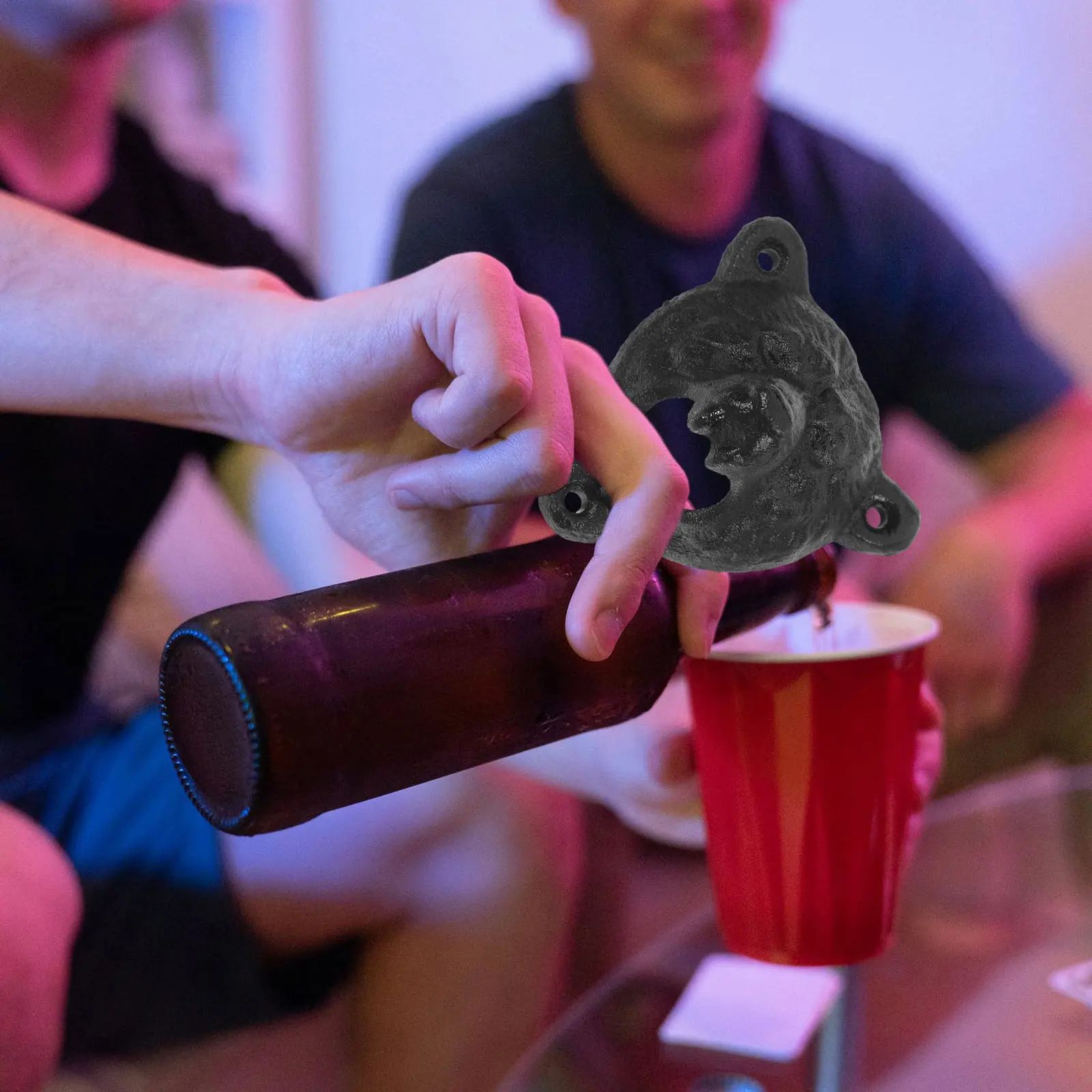 Wall Mounted Bear Head Bottle Cast Iron Black Metal Beer Cap Remover Space-Saving Home Bar Decor Functional Bear Teeth
Wall Mounted Bear Head Bottle Cast Iron Black Metal Beer Cap Remover Space-Saving Home Bar Decor Functional Bear Teeth