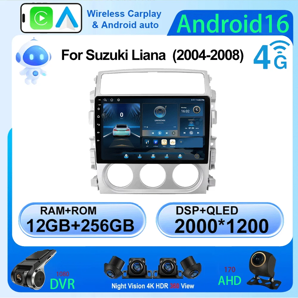 LJZN 8 Core 5G WIFI QLED Screen Car Radio 2din android Multimedia For Suzuki Liana 2004-2008 Carplay 2din DVD Autoraido GPS 5G
LJZN 8 Core 5G WIFI QLED Screen Car Radio 2din android Multimedia For Suzuki Liana 2004-2008 Carplay 2din DVD Autoraido GPS 5G