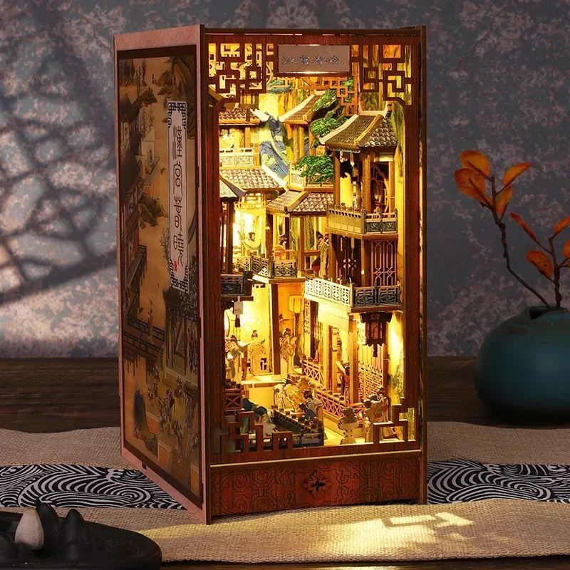Diy Chinese Ancient Town Bookshelf Wooden Book Nook Shelf Insert Miniature Building Kits Bookends
Diy Chinese Ancient Town Bookshelf Wooden Book Nook Shelf Insert Miniature Building Kits Bookends