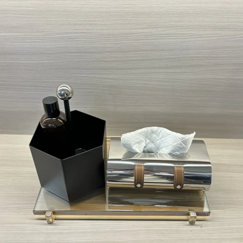 Modern high-end stainless steel tissue box creativity, pumping carton dining table coffee table cosmetics remote control metal
Modern high-end stainless steel tissue box creativity, pumping carton dining table coffee table cosmetics remote control metal