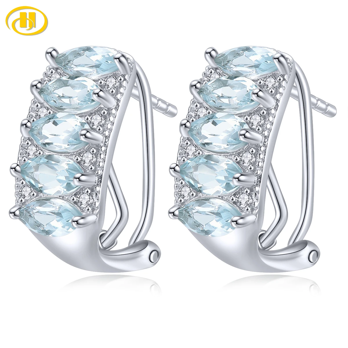Natural Sky Blue Topaz Solid Sterling Silver Clip Earring 2.5 Carats Genuine Gemstone Classic Fine Jewelrys S925 Women Gifts
Natural Sky Blue Topaz Solid Sterling Silver Clip Earring 2.5 Carats Genuine Gemstone Classic Fine Jewelrys S925 Women Gifts