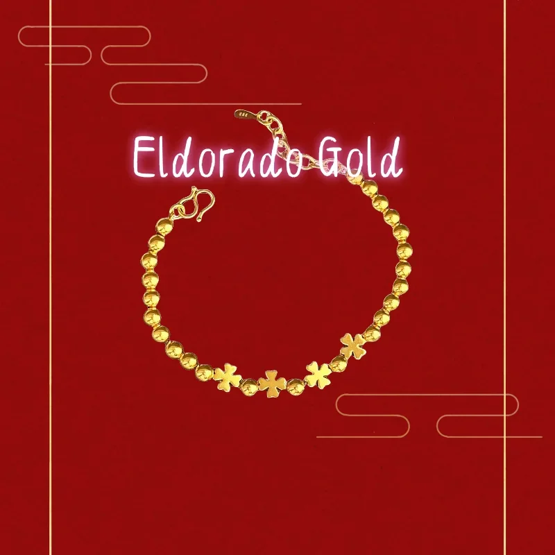 9999 real glod A light luxury design with a European and American style four- pearl bracelet and an ins glossy finishValentine's
9999 real glod A light luxury design with a European and American style four- pearl bracelet and an ins glossy finishValentine's