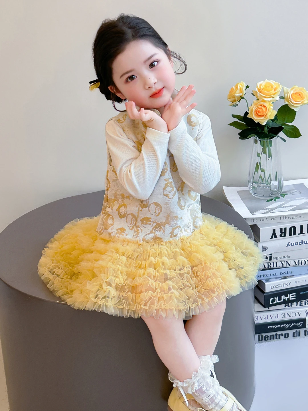 Spring New Arrival Children's Set Comfortable Yellow Rose Chinese Sle Girls Outfit Cotton Long Sve round Ne
Spring New Arrival Children's Set Comfortable Yellow Rose Chinese Sle Girls Outfit Cotton Long Sve round Ne