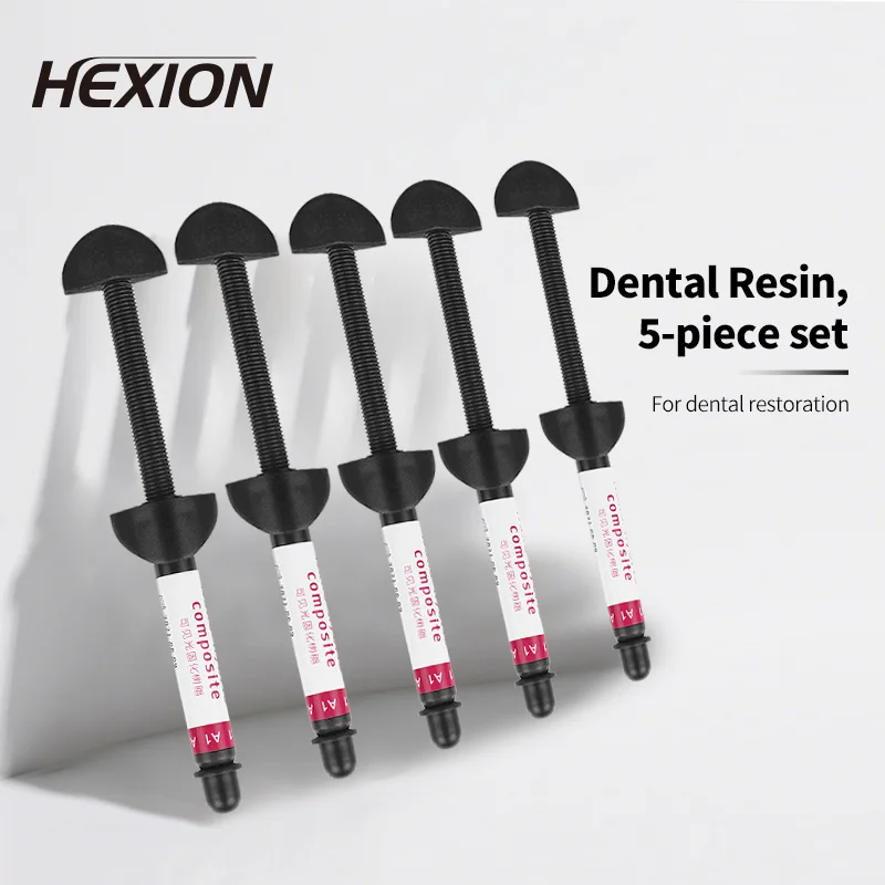 5pcs Dental Light-Cured Composite Resin Syringe A1/A2/A3/A3.5/B1 Shade Restorative Filling Material for Dental Restoration
5pcs Dental Light-Cured Composite Resin Syringe A1/A2/A3/A3.5/B1 Shade Restorative Filling Material for Dental Restoration