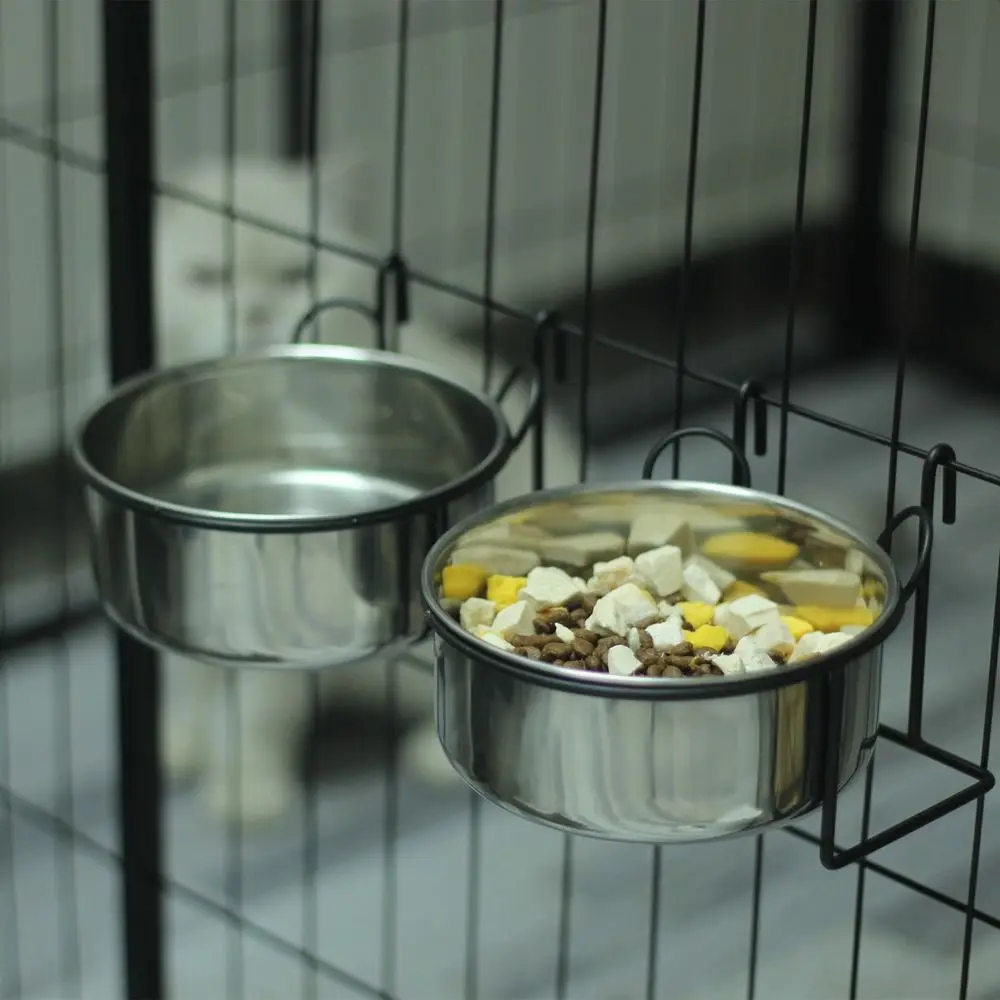 Stainless Steel Pet Food Bowl Large Capacity Fixed Cage Hanging Dog Basin Detachable Anti Tipping Pet Feeding Bowl Travel
Stainless Steel Pet Food Bowl Large Capacity Fixed Cage Hanging Dog Basin Detachable Anti Tipping Pet Feeding Bowl Travel
