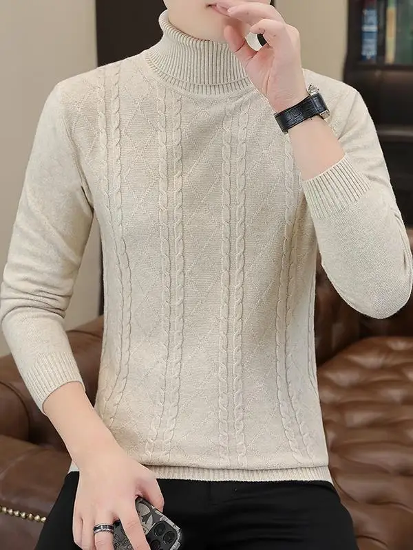 Men's High Collar Thiened Knitted Sweater Faionable Korean Sle Warm Fitting Autumn Winter New Arrival Color Base ...
Men's High Collar Thiened Knitted Sweater Faionable Korean Sle Warm Fitting Autumn Winter New Arrival Color Base ...