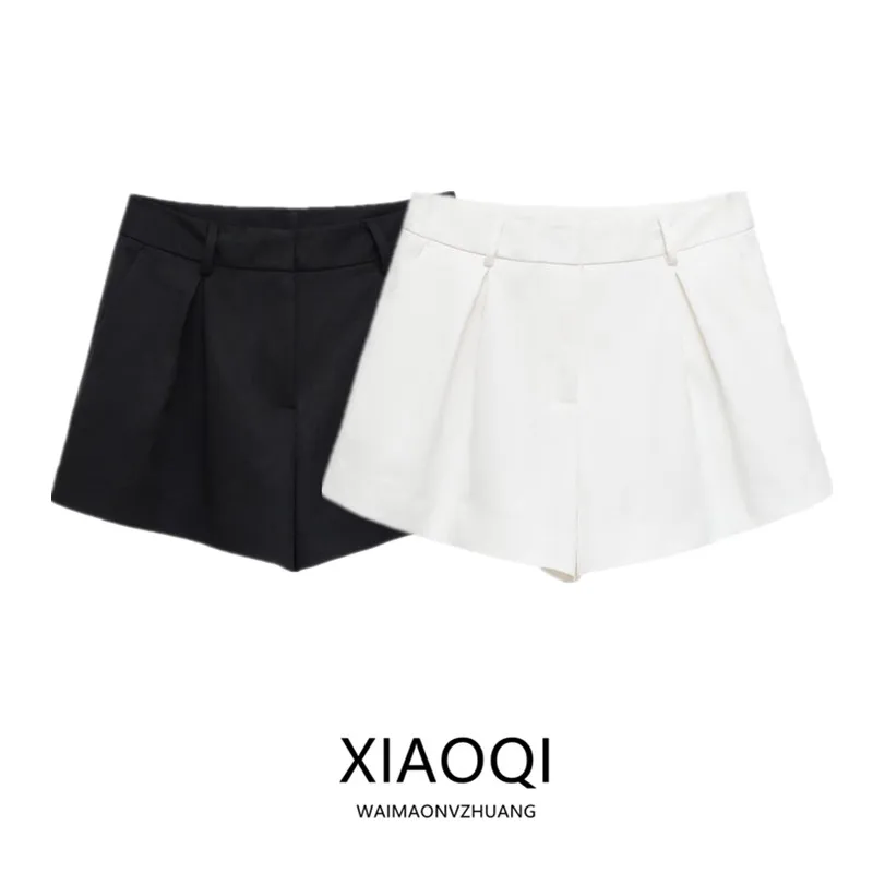 Summer 2026 Women's Casual Pleated Shorts Versatile Commuting Folded Waist Design Natural Waist Zipper Other Material Shorts
Summer 2026 Women's Casual Pleated Shorts Versatile Commuting Folded Waist Design Natural Waist Zipper Other Material Shorts