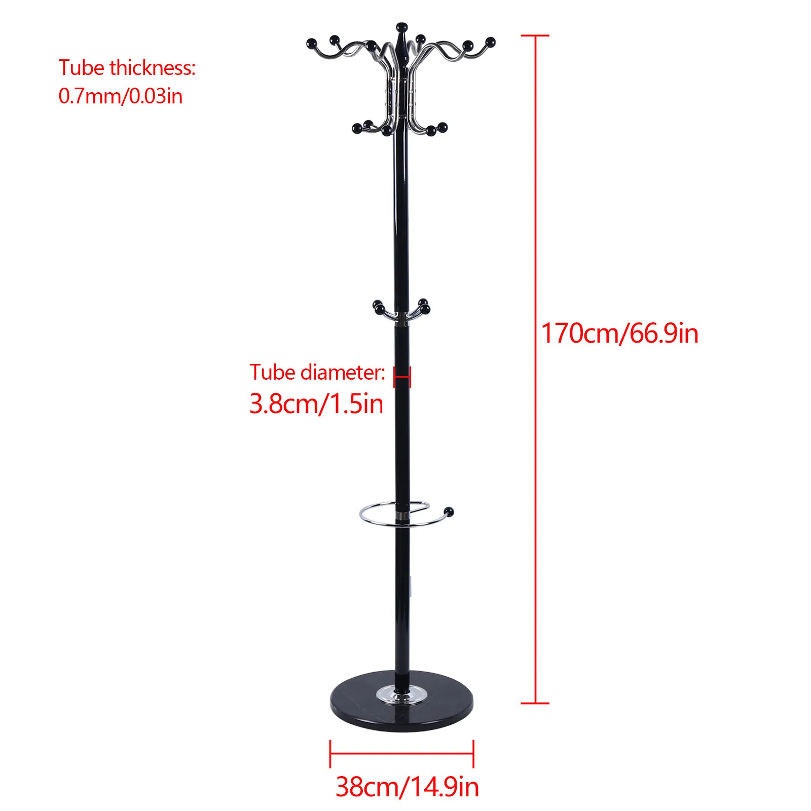 Coat Rack Hat Stand Modern Vintage Umbrella Clothes Hanger Hooks Free Standing
Coat Rack Hat Stand Modern Vintage Umbrella Clothes Hanger Hooks Free Standing