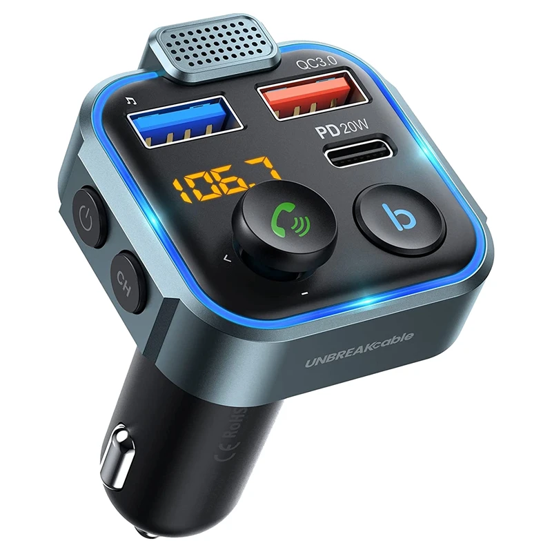 M07K-автомобильный FM-передатчик Bluetooth 5.0, автомобильный Mp3-плеер, радио-музыкальный адаптер, зарядное устройство, поддерживает Hands-Free Siri Google Assistant
M07K-автомобильный FM-передатчик Bluetooth 5.0, автомобильный Mp3-плеер, радио-музыкальный адаптер, зарядное устройство, поддерживает Hands-Free Siri Google Assistant