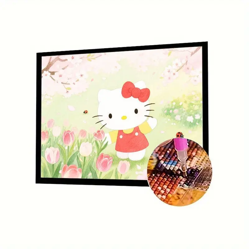 1PC Cute Hello Kitty Spring Garden 5D Diamond Painting Kit, Full Drill DIY Crystal Rhinestone Art with Blooming Tulips Cherry Bl
1PC Cute Hello Kitty Spring Garden 5D Diamond Painting Kit, Full Drill DIY Crystal Rhinestone Art with Blooming Tulips Cherry Bl