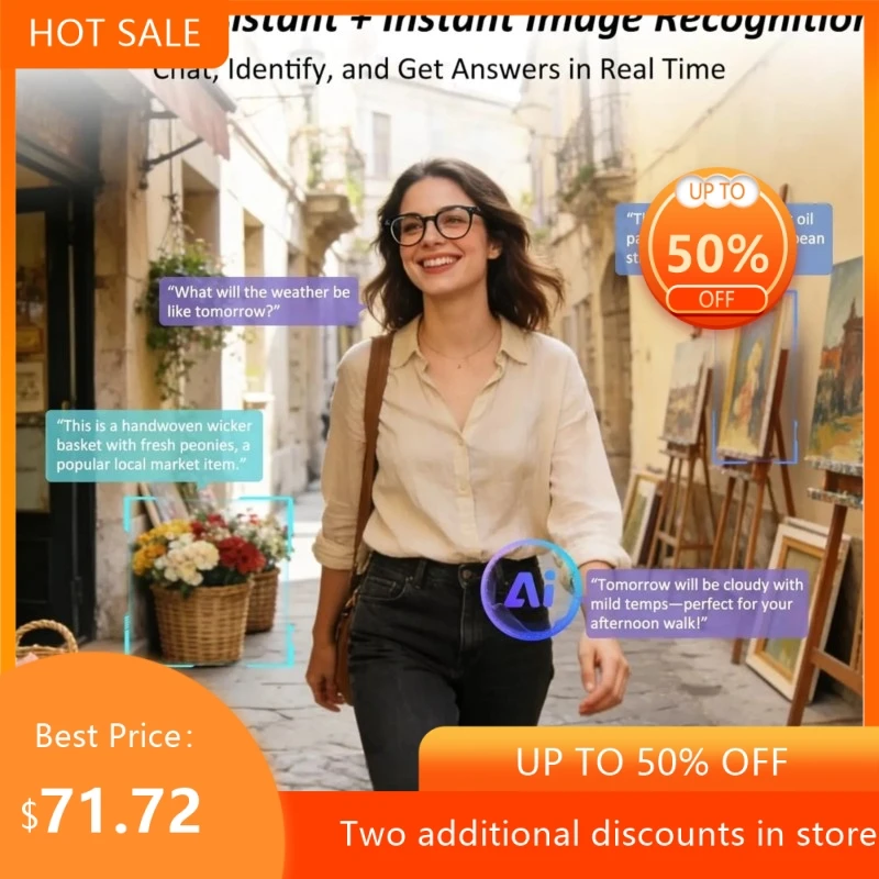3600mAh Large Capacity Smart Glasses 800W Pixel Anti-shake Camera 120+Language Translation Video Recording Call Glasses 2026 New
3600mAh Large Capacity Smart Glasses 800W Pixel Anti-shake Camera 120+Language Translation Video Recording Call Glasses 2026 New