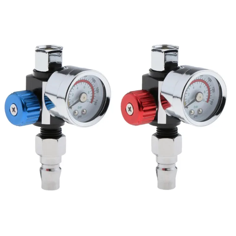 1/4' Air Pressure Regulator Spray Paint Gun Air Pressure Gauge Pneumatic Tool G1/4' Thread Port Air Regulator 0-140PSI/10Bar
1/4' Air Pressure Regulator Spray Paint Gun Air Pressure Gauge Pneumatic Tool G1/4' Thread Port Air Regulator 0-140PSI/10Bar