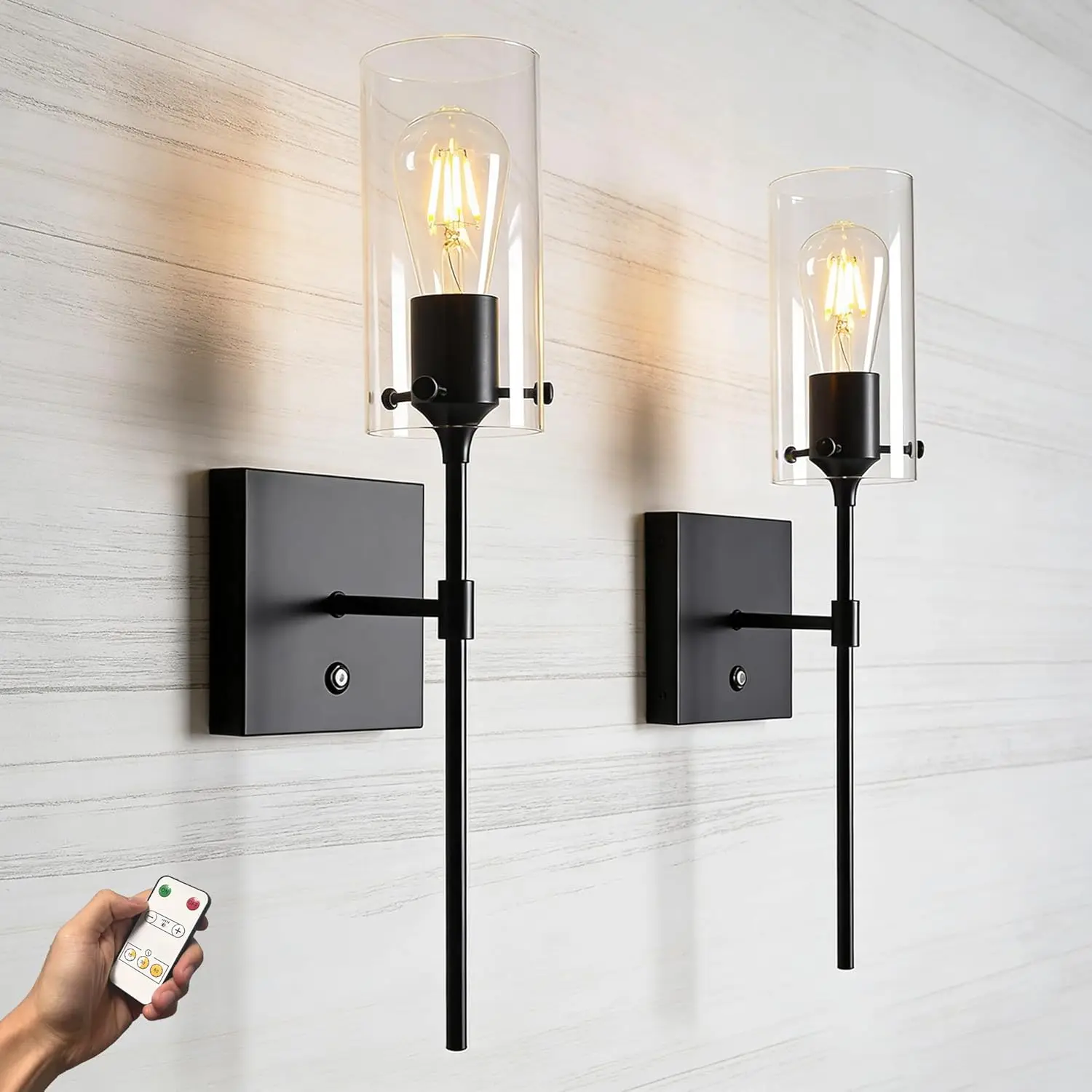 Dimmable Battery Operated Wall Sconces Set of 2, Rechargeable Wireless Wall Lights No Wiring, Easy Install for Living Room Bedroom Hallway
Dimmable Battery Operated Wall Sconces Set of 2, Rechargeable Wireless Wall Lights No Wiring, Easy Install for Living Room Bedroom Hallway