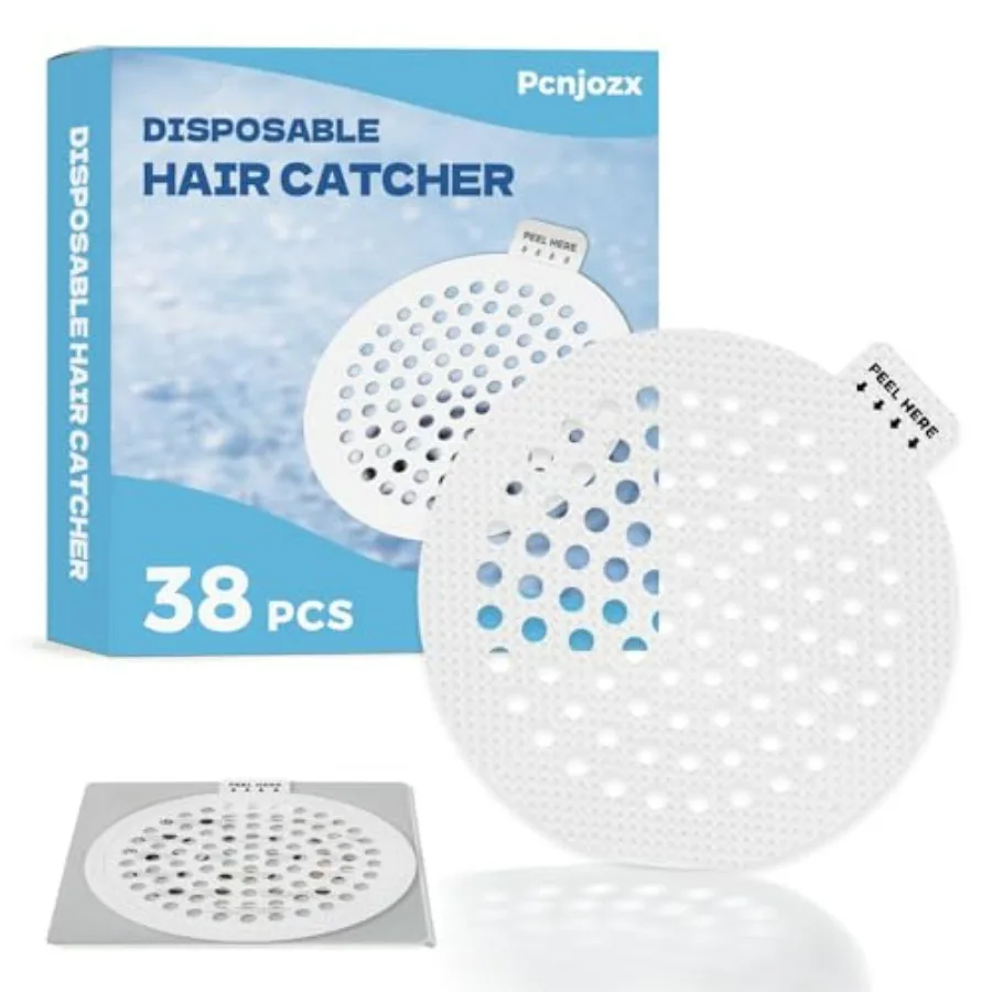 38 PCS Disposable Shower Drain Hair Catcher, Mesh Drain Covers Stickers, Peel and Stick Drain Strainers to Stop Clogs, Strong A
38 PCS Disposable Shower Drain Hair Catcher, Mesh Drain Covers Stickers, Peel and Stick Drain Strainers to Stop Clogs, Strong A